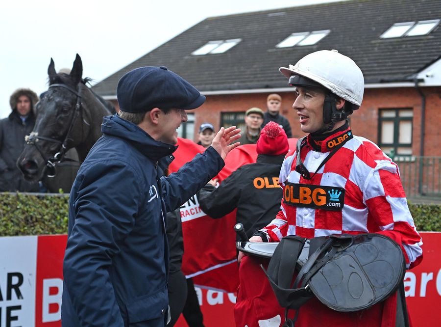 Trainer Harry Derham (left) with Paul O'Brien