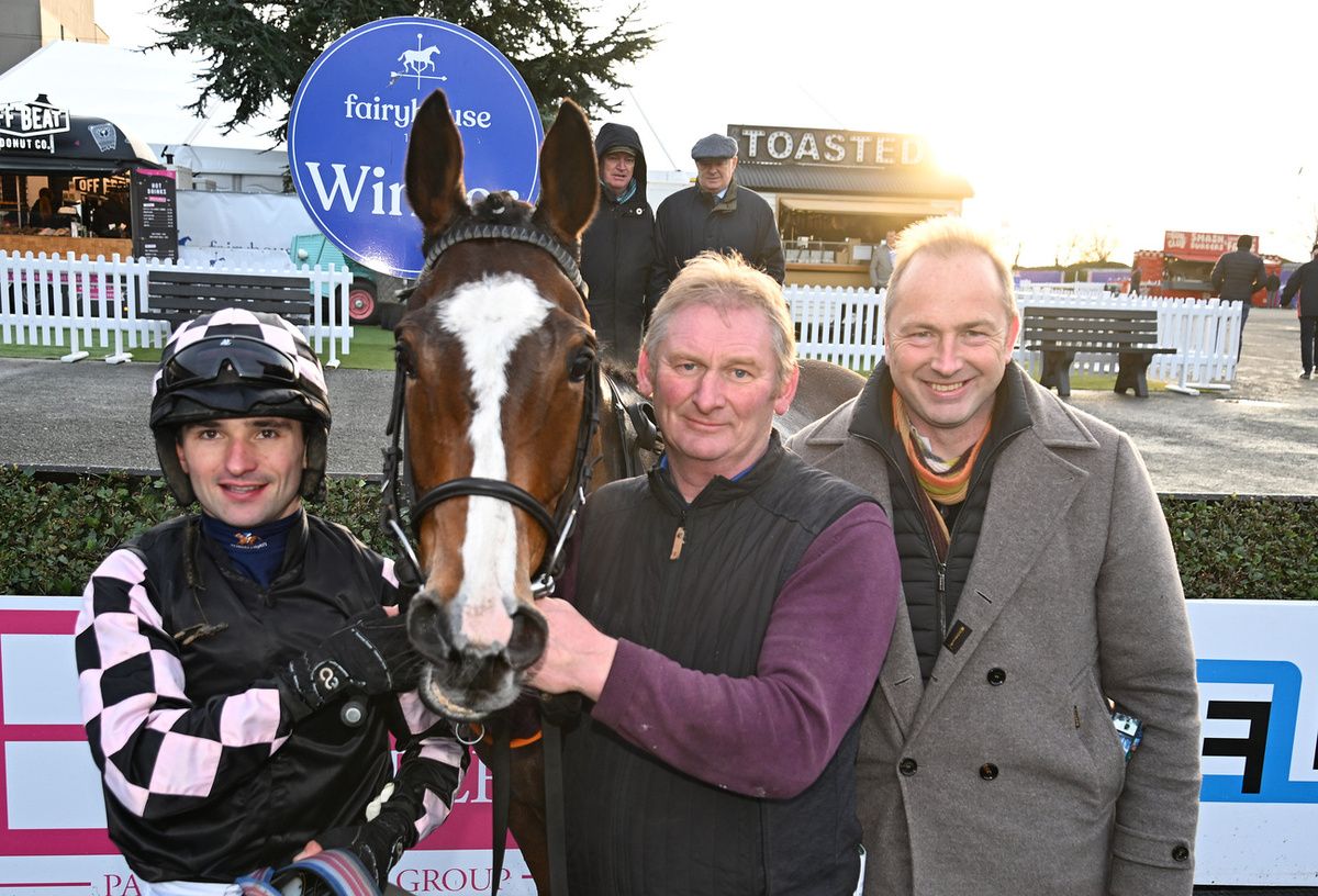 Tiernan Power Roche, groom David Nolan and Philip Rothwell pictured after a recent winner at Fairyhouse